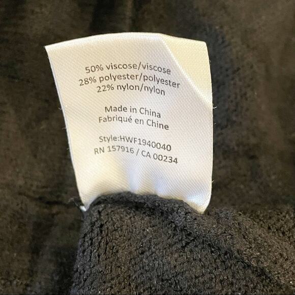 H Halston Cowl Neck Sweater Dress Black Large - Picture 6 of 6